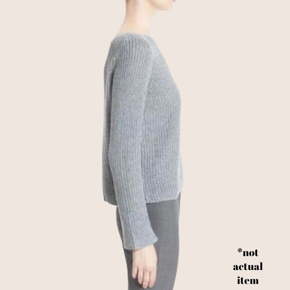 Theory Gray Crew Neck Sweater - Picture 3 of 10